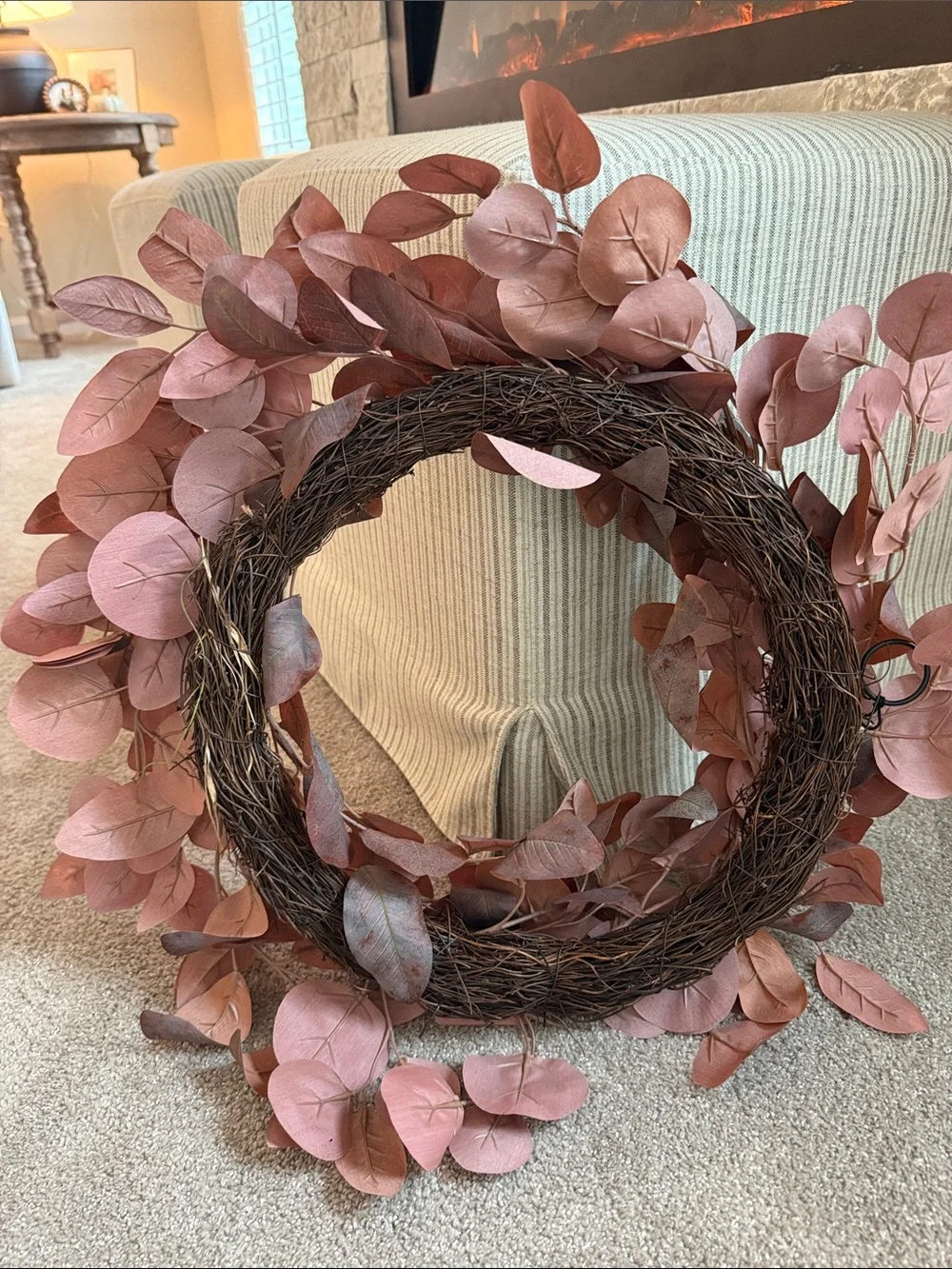 Threshold Rust Burgundy Eucalyptus Wreath